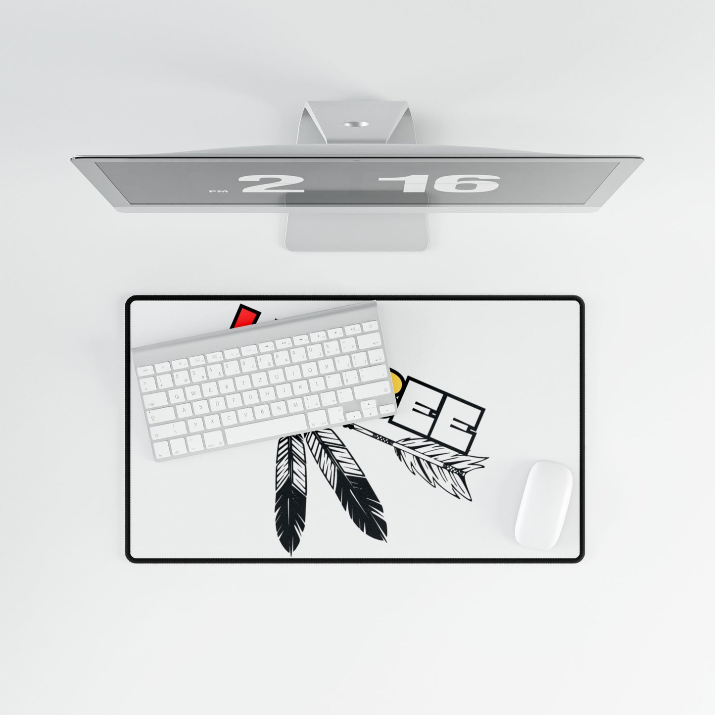 Lumbee Tribal Desk Mat | White