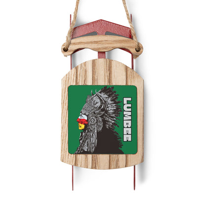 910 Indian Chief Sled Ornaments | Green