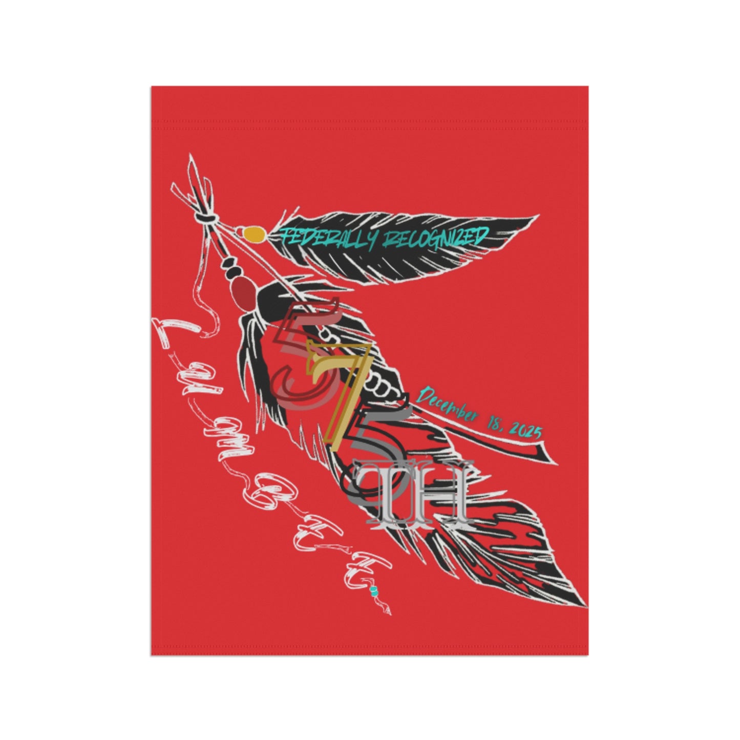 575 Feather Double-Sided Flag | Red