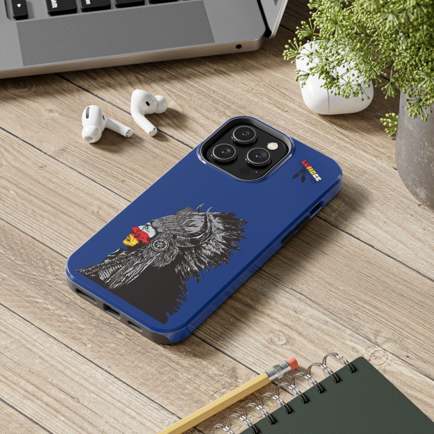Blue Tough Phone Case — 910 Indian Chief