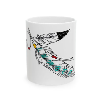 Lumbee Feather Ceramic Mug