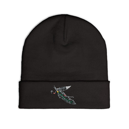 Lumbee Feather Embroidered Knit Beanie