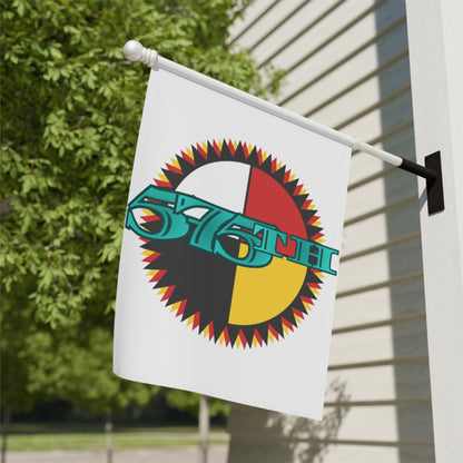 575 Double-Sided Flag | White