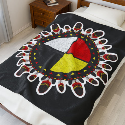 Medicine Wheel Plush Blanket