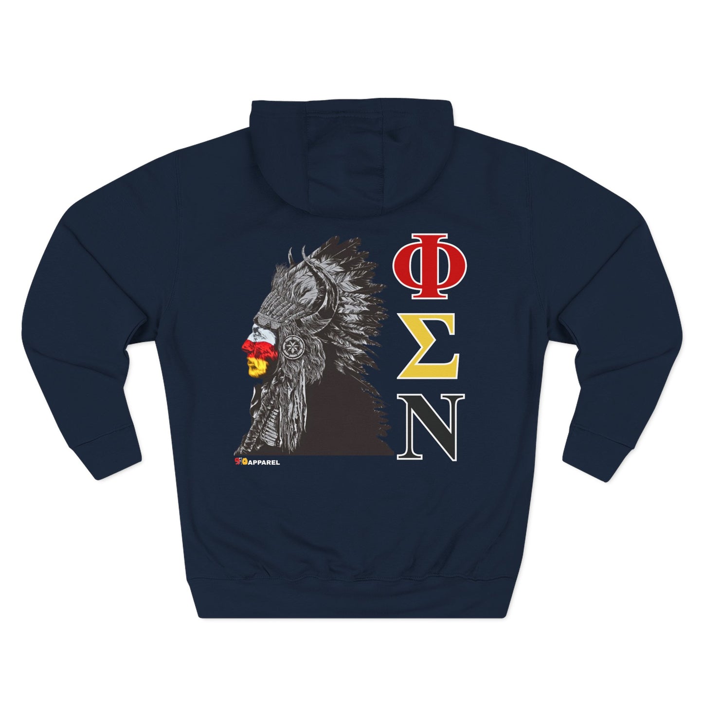 Phi Sigma Nu Fleece Graphic Hoodie - Indian Chief