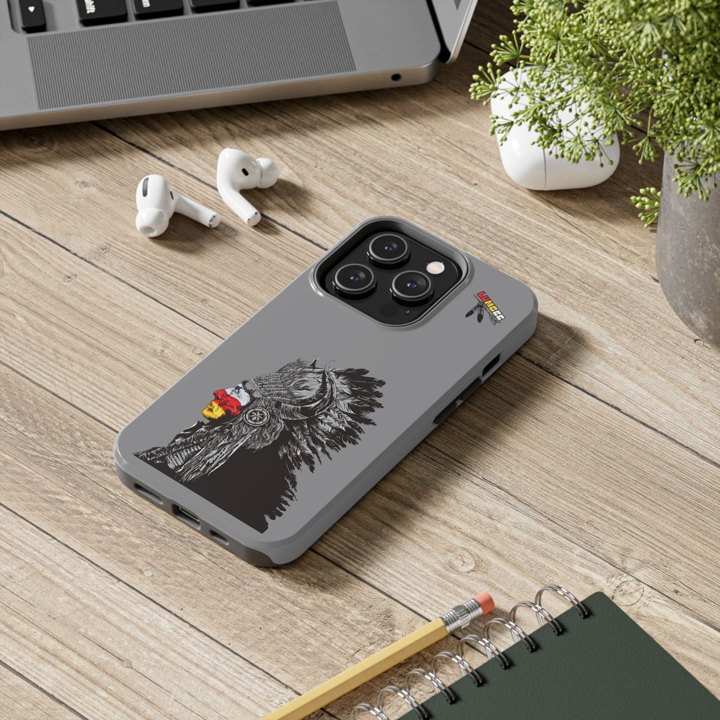 Grey Tough Phone Case — 910 Indian Chief