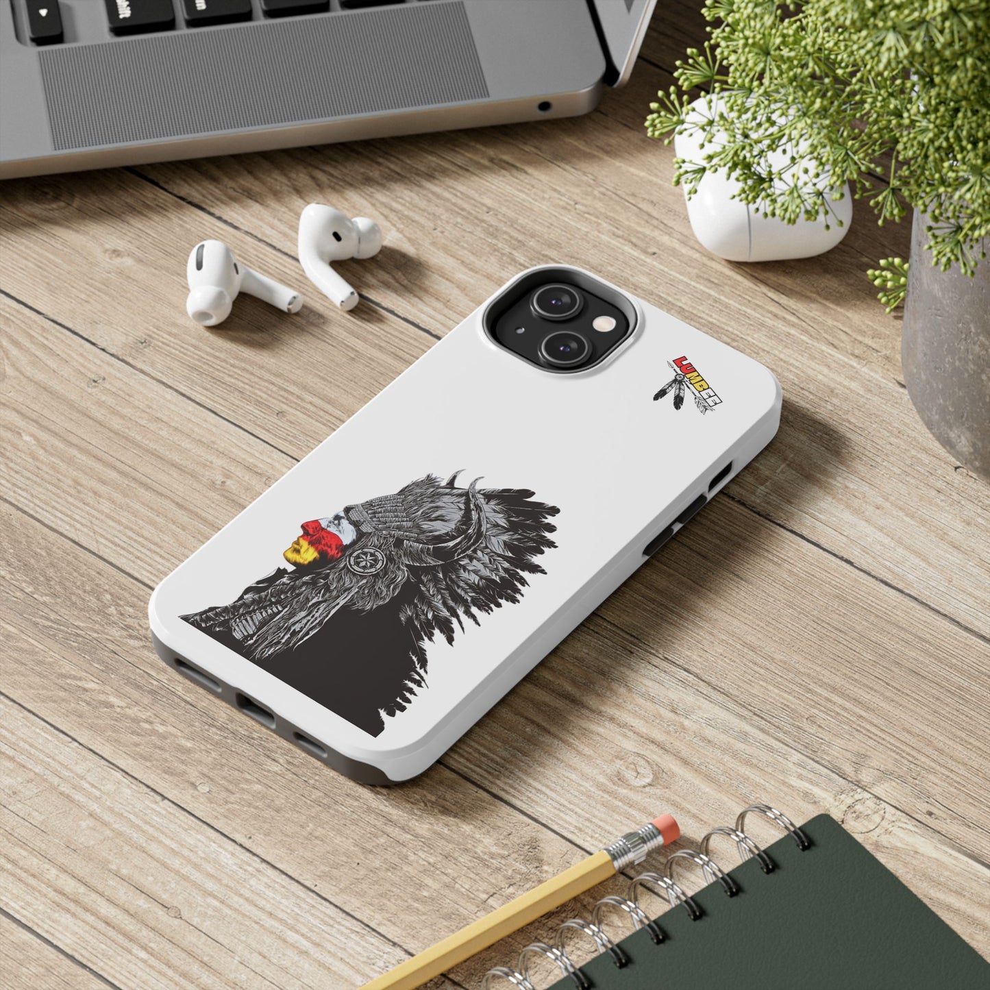 White Tough Phone Case — 910 Indian Chief