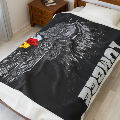 910 Indian Chief Plush Blanket