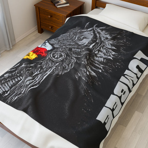 910 Indian Chief Plush Blanket