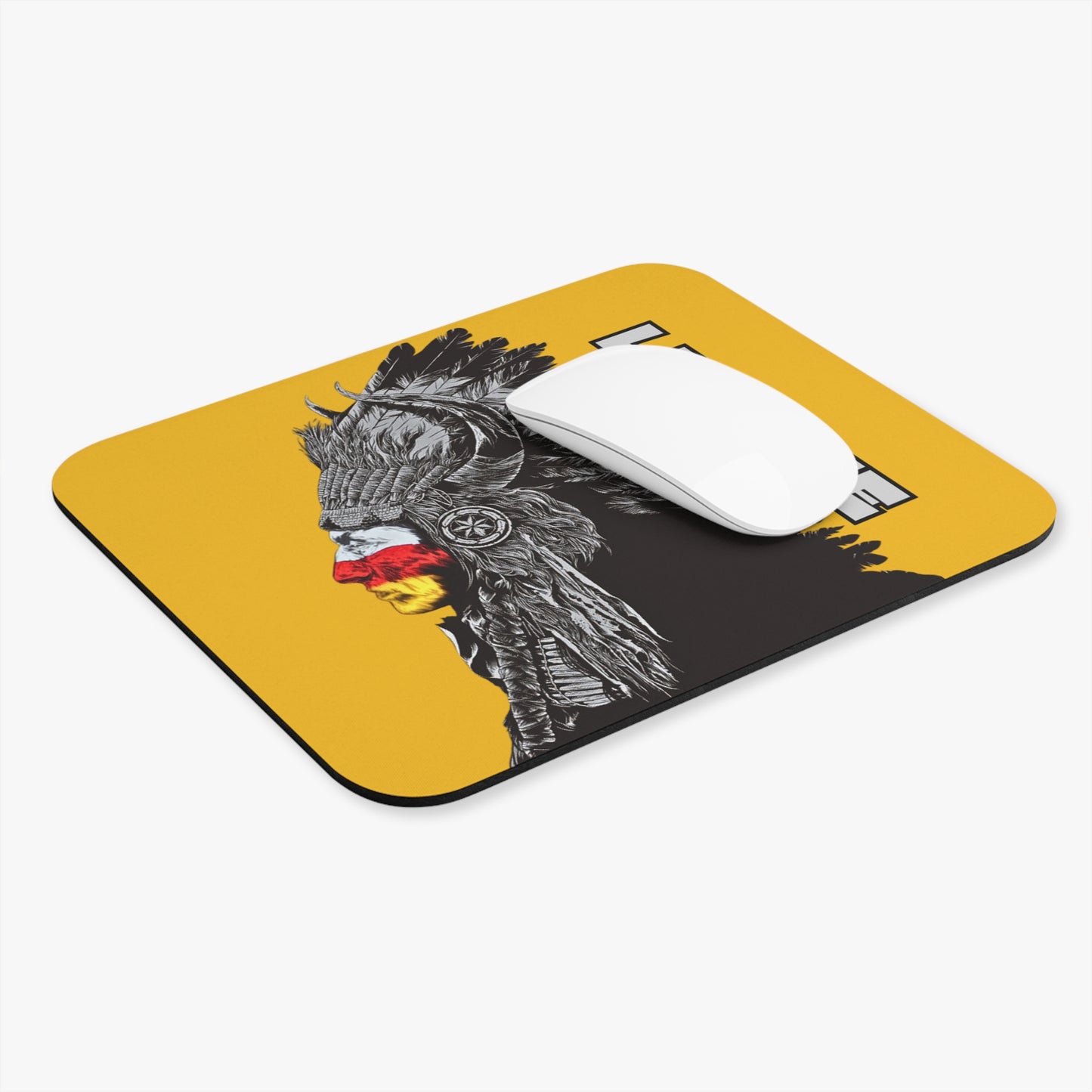 Lumbee Indian Chief Mouse Pad | Yellow