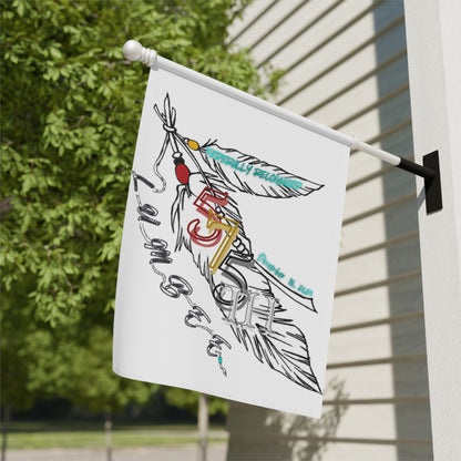 575 Feather Double-Sided Flag | White