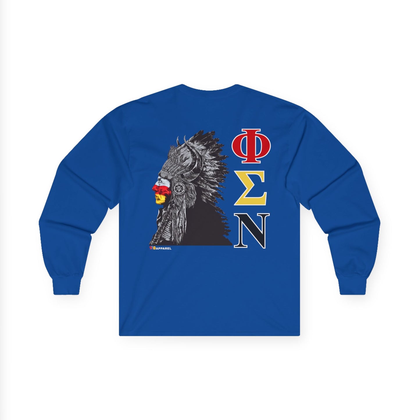 Phi Sigma Nu Long Sleeve Graphic Tee - Indian Chief