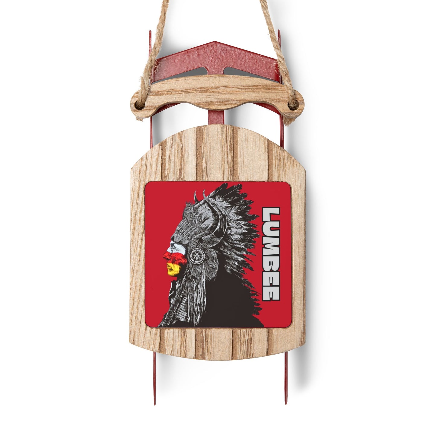 910 Indian Chief Sled Ornaments | Red
