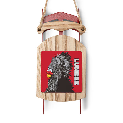 910 Indian Chief Sled Ornaments | Red