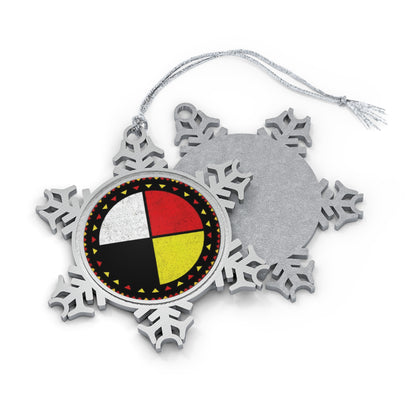 Medicine Wheel Snowflake Ornament