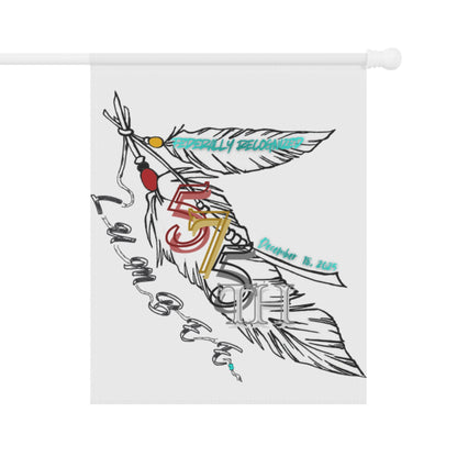 575 Feather Double-Sided Flag | White