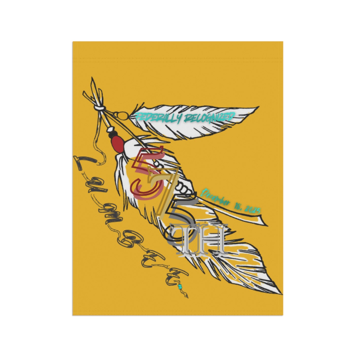 575 Feather Double-Sided Flag | Yellow