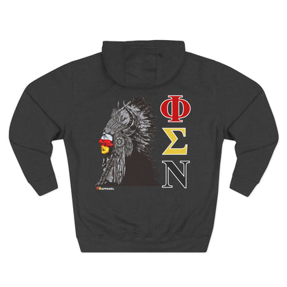 Phi Sigma Nu Fleece Graphic Hoodie - Indian Chief
