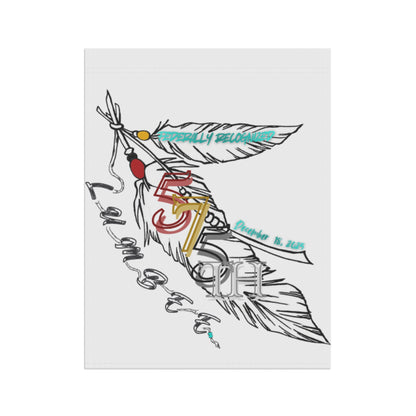 575 Feather Double-Sided Flag | White