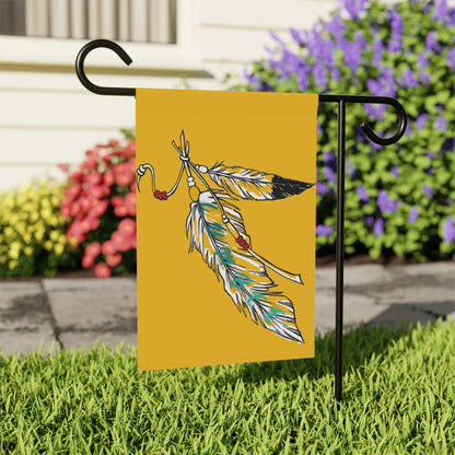 Lumbee Feather Double-Sided Flag | Yellow