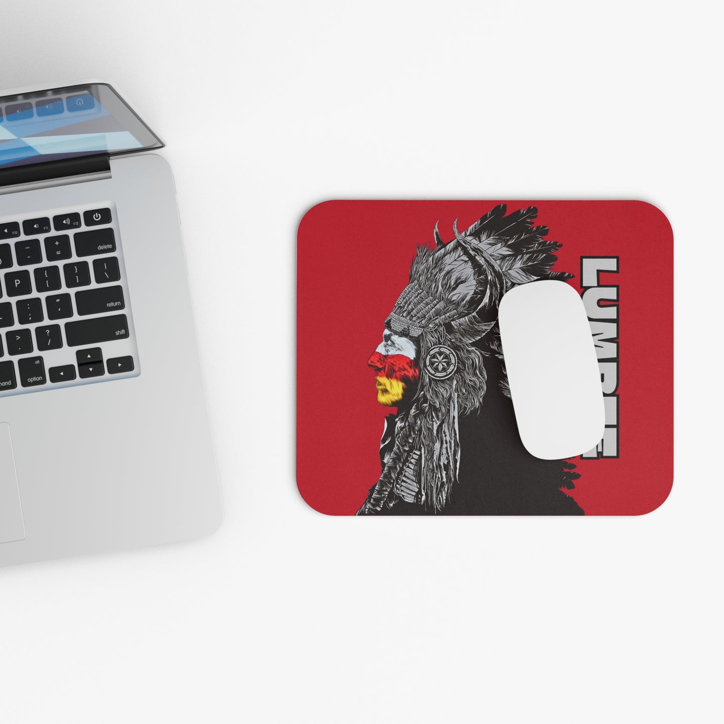 Lumbee Indian Chief Mouse Pad | Red