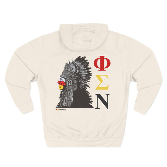 Phi Sigma Nu Fleece Graphic Hoodie - Indian Chief