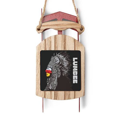 910 Indian Chief Sled Ornaments - Black