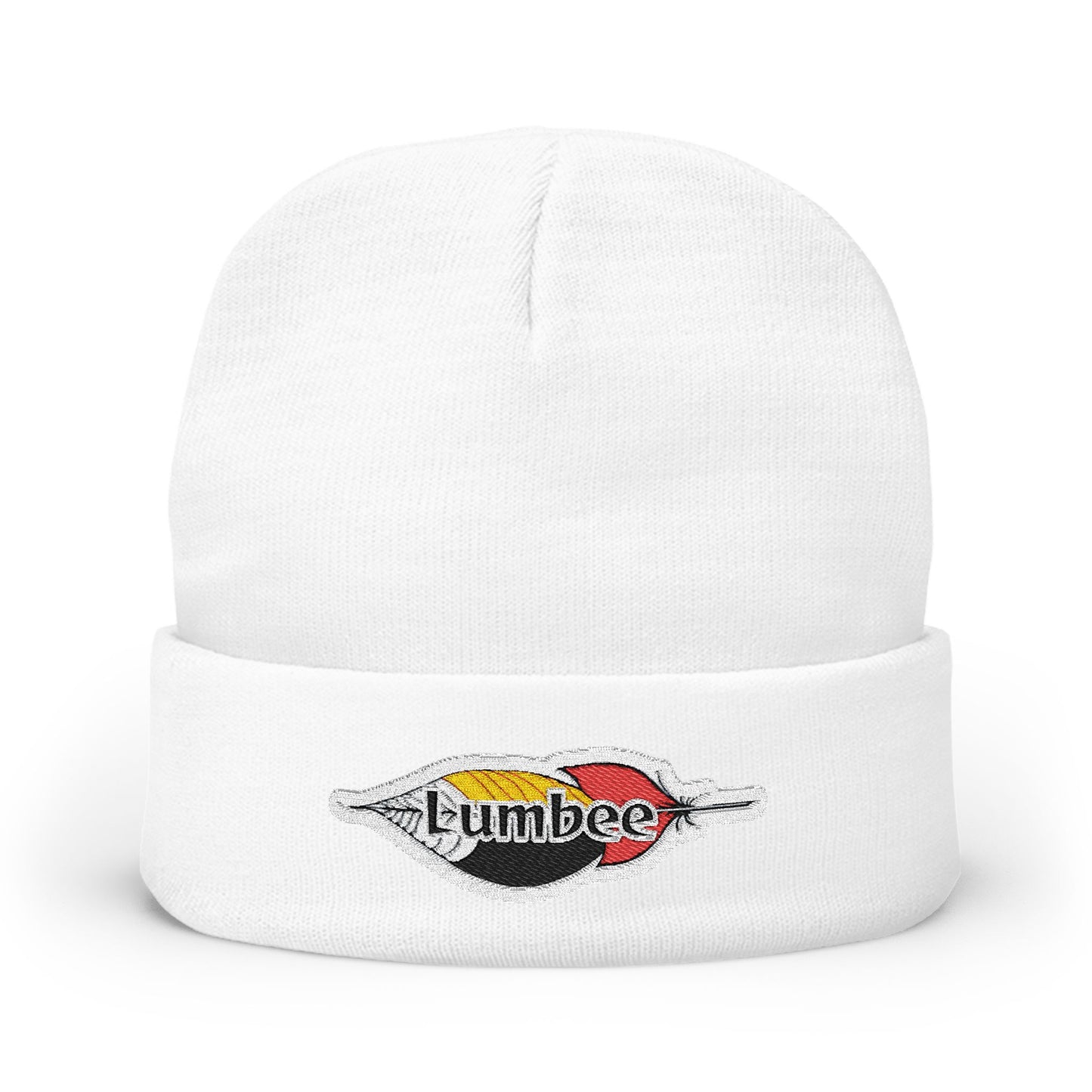 Lumbee Feather Embroidered Knit Beanie