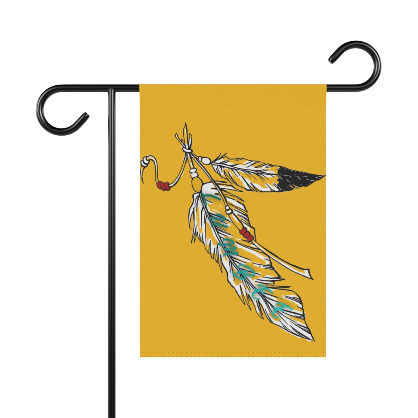 Lumbee Feather Double-Sided Flag | Yellow