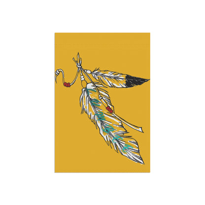 Lumbee Feather Double-Sided Flag | Yellow