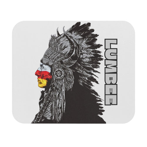 Lumbee Indian Chief Mouse Pad | White