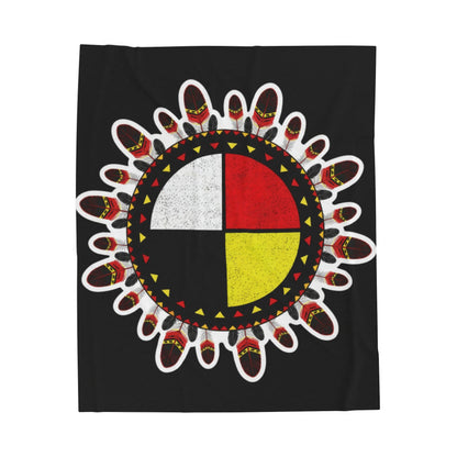 Medicine Wheel Plush Blanket