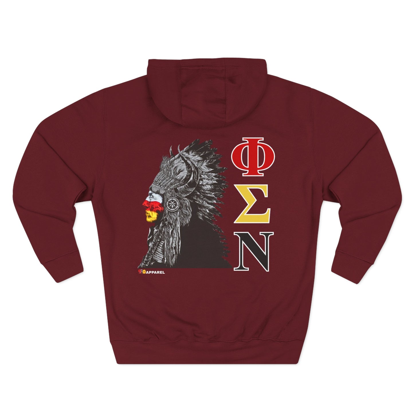 Phi Sigma Nu Fleece Graphic Hoodie - Indian Chief