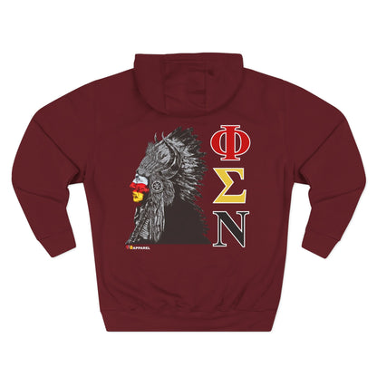 Phi Sigma Nu Fleece Graphic Hoodie - Indian Chief