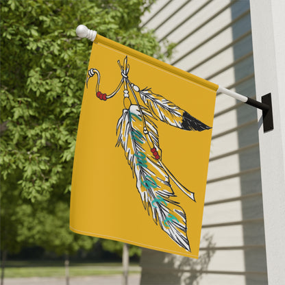 Lumbee Feather Double-Sided Flag | Yellow