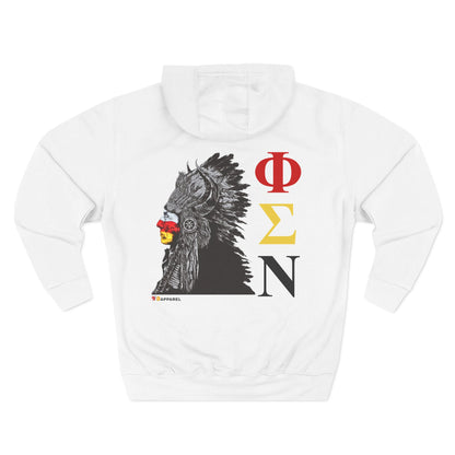 Phi Sigma Nu Fleece Graphic Hoodie - Indian Chief
