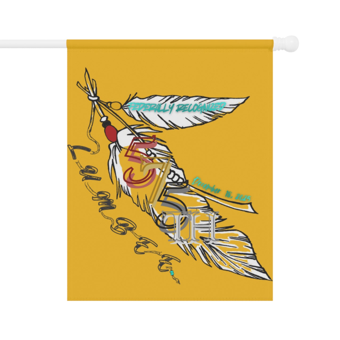 575 Feather Double-Sided Flag | Yellow