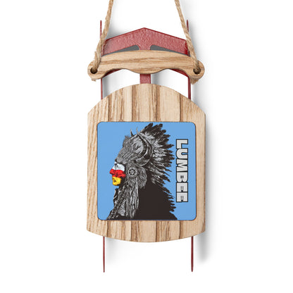 910 Indian Chief Sled Ornaments | Carolina Blue