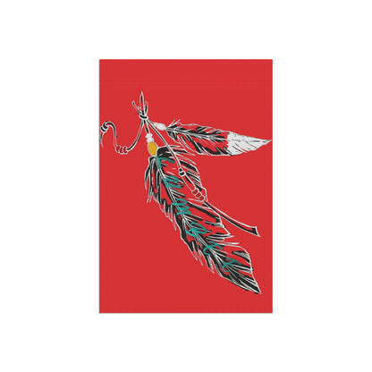 Lumbee Feather Double-Sided Flag | Red