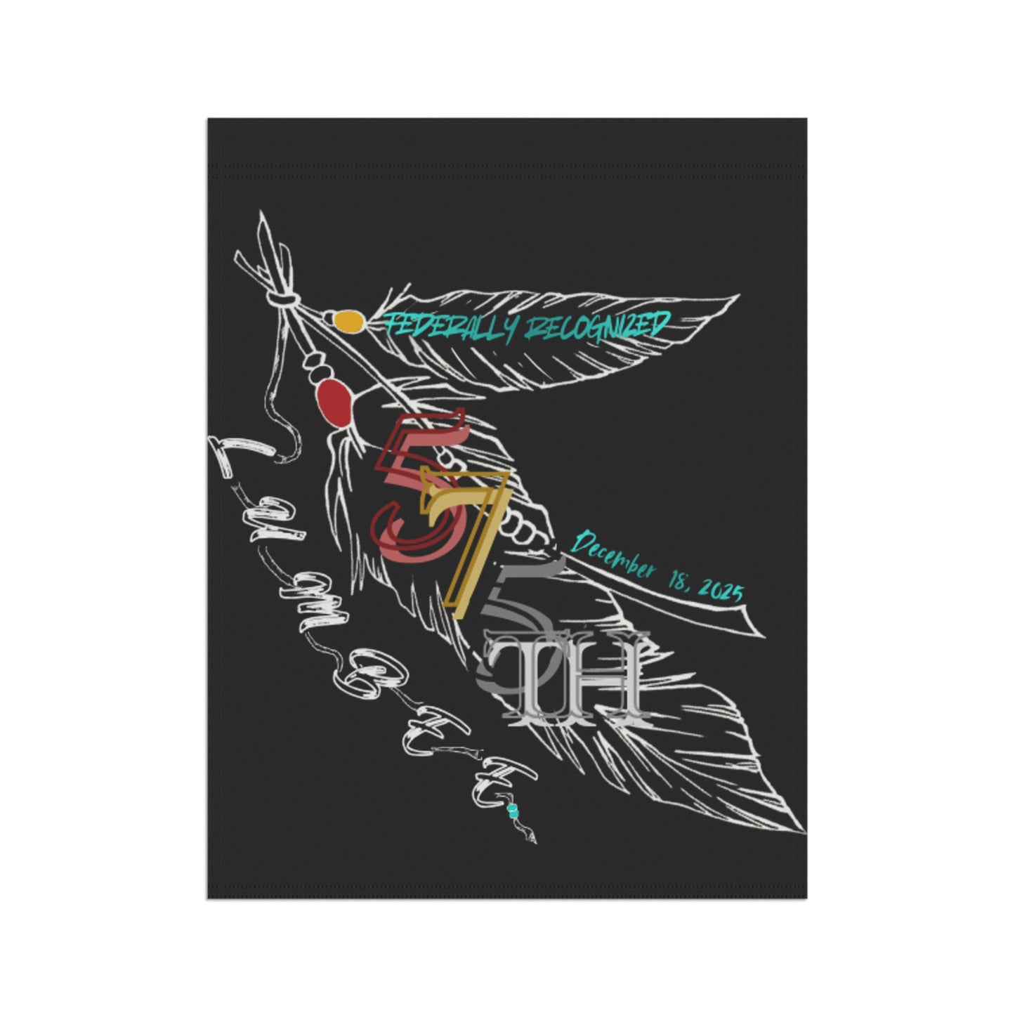 575 Feather Double-Sided Flag | Black