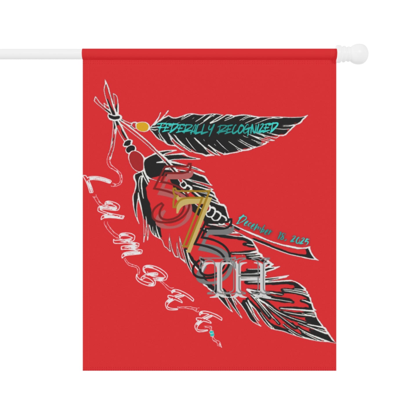 575 Feather Double-Sided Flag | Red