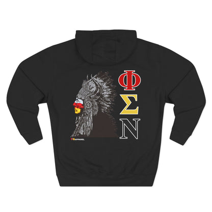 Phi Sigma Nu Fleece Graphic Hoodie - Indian Chief