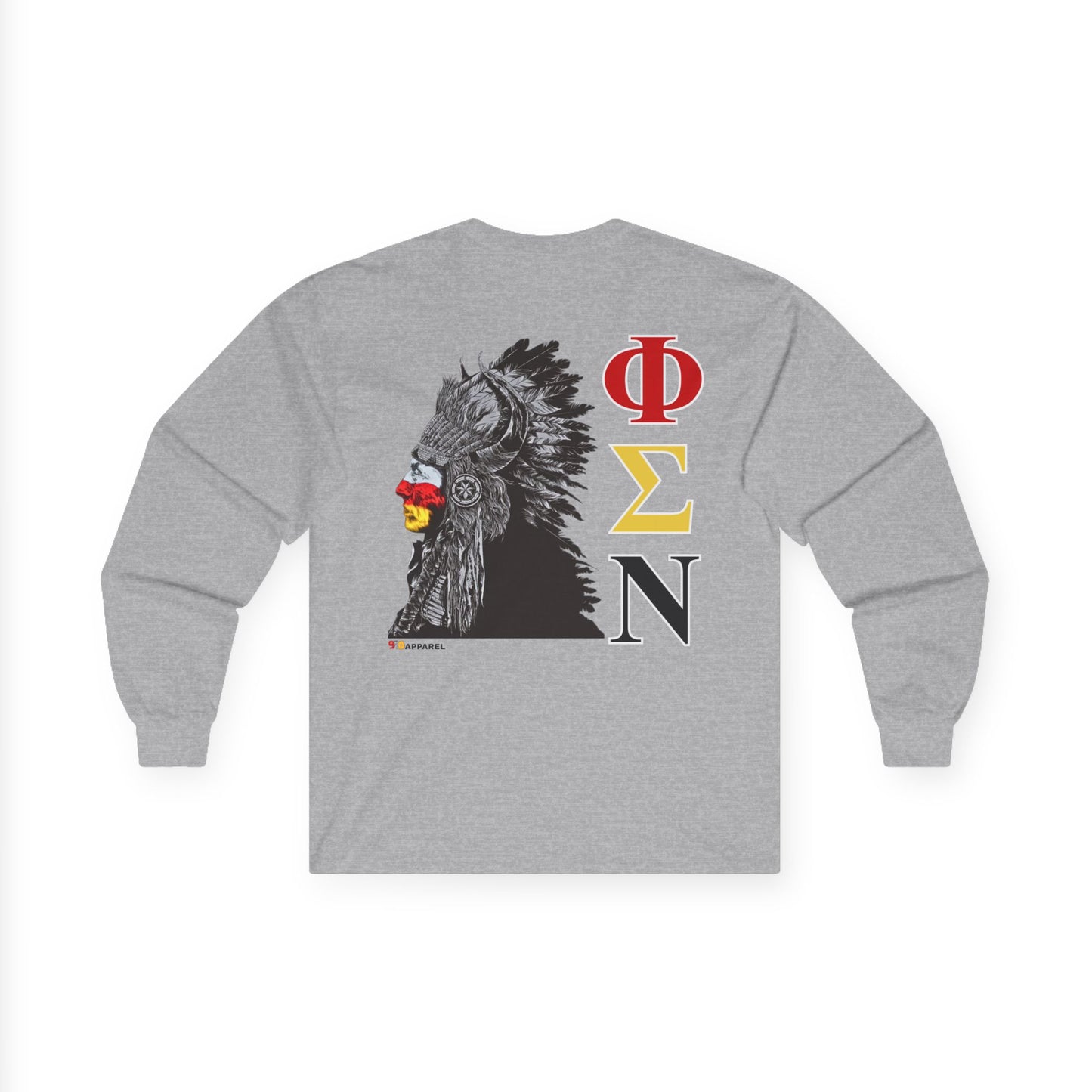 Phi Sigma Nu Long Sleeve Graphic Tee - Indian Chief