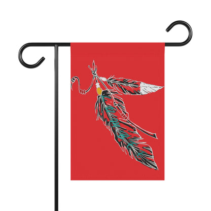 Lumbee Feather Double-Sided Flag | Red
