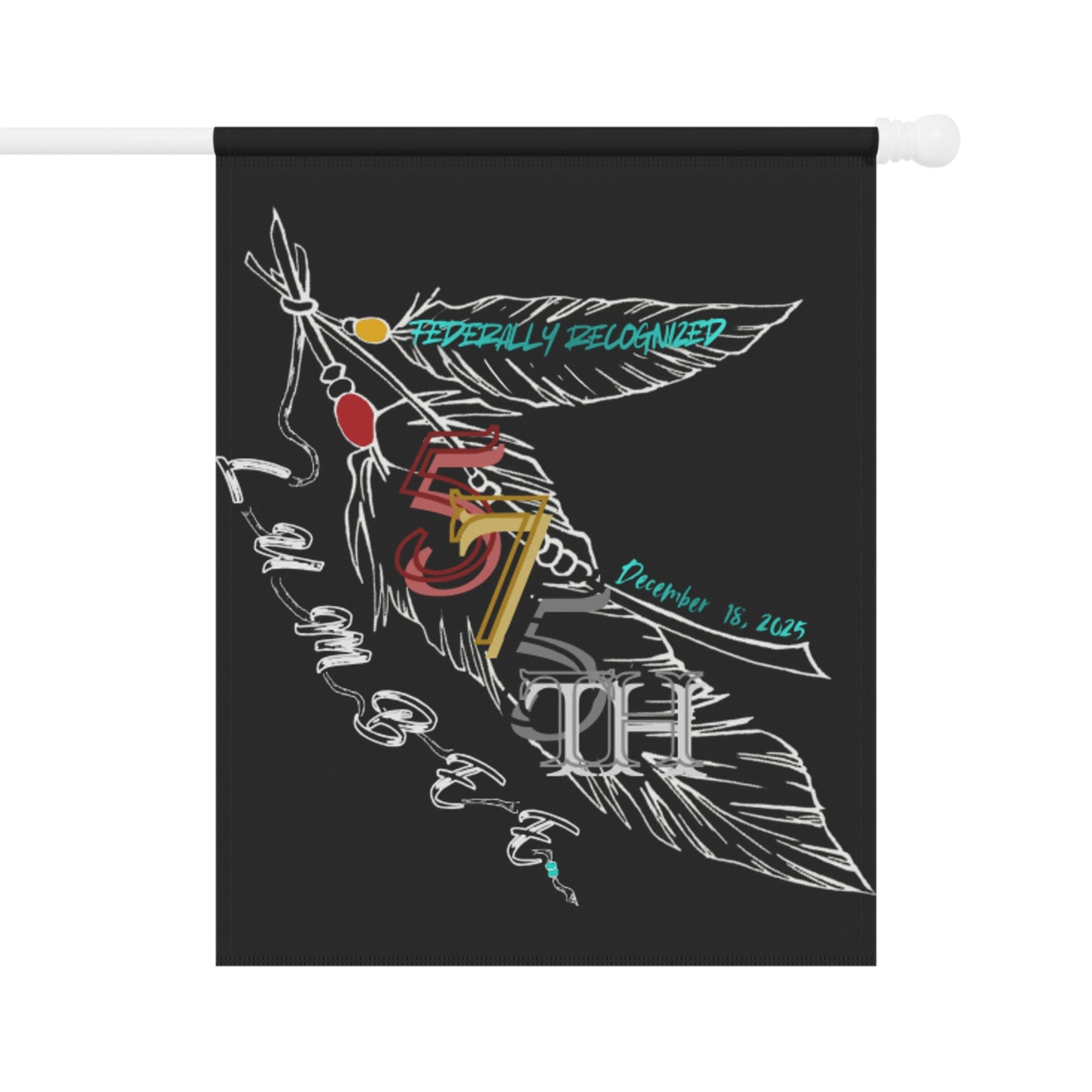 575 Feather Double-Sided Flag | Black