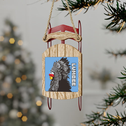 910 Indian Chief Sled Ornaments | Carolina Blue