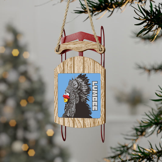 910 Indian Chief Sled Ornaments | Carolina Blue